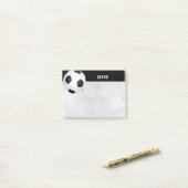 aangepaste voetbal post-it notitie zwart en wit post-it® notes (Op bureau)