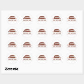 Aangepaste voetbal ronde sticker (Vel)