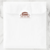 Aangepaste voetbal ronde sticker (Tas)