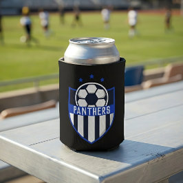 Aangepaste voetbal schild met teamnaam of tekst blikjeskoeler