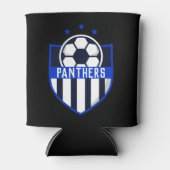 Aangepaste voetbal schild met teamnaam of tekst blikjeskoeler (Voorkant)