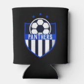 Aangepaste voetbal schild met teamnaam of tekst blikjeskoeler (Achterkant)