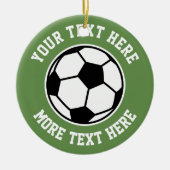 Aangepaste voetbal sport kerstboom ornament (Voorkant)
