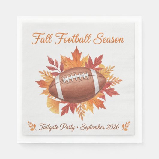 Aangepaste Voetbal Tailgate Feest Papieren Servet (Voorkant)