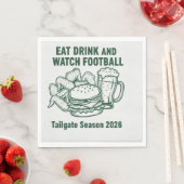 Aangepaste Voetbal Tailgate Feest Papieren Servett Servet (Insitu)