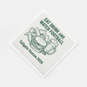 Aangepaste Voetbal Tailgate Feest Papieren Servett Servet (Hoek)