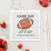 Aangepaste Voetbal Tailgate Feest Papieren Servett Servet (Insitu)