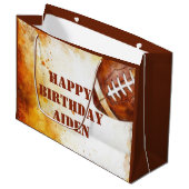 Aangepaste Voetbal Thema Feestje Groot Cadeauzakje (Voorkant Gekanteld)