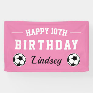 Aangepaste voetbal thema Happy Birthday feestbanne Spandoek
