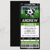 Aangepaste voetbal ticket verjaardag feest artikel kaart (Voorkant / Achterkant)