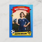 Aangepaste Voetbal Trading Kaart, Comic Soccer Kaa Contactkaartje (Voorkant)