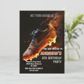 Aangepaste Voetbal verjaardag uitnodiging (Staand voorkant)