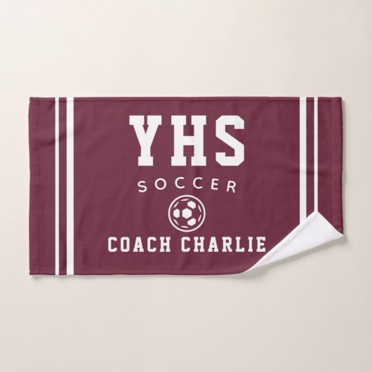 Aangepaste Voetbalcoach Handdoek, Teamcadeau voor  Handdoek (Handdoek)