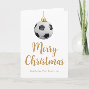 Aangepaste Voetbalcoach Prettig Kerstmis Futbol Feestdagen Kaart