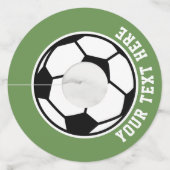 Aangepaste voetbalcoach Verjaardagsfeestje Wijnglaslabel (Voorkant)