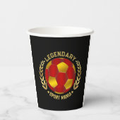 Aangepaste Voetbalfeest Kunst Papieren Bekers (Achterkant)