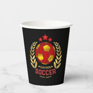 Aangepaste Voetbalfeest Kunst Papieren Bekers