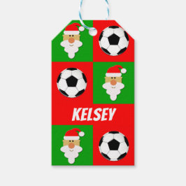 Aangepaste Voetballen en kerstcadeaus voor kerstca Cadeaulabel