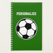 Aangepaste voetballer en coach spiraalplanner planner (Voorkant)