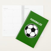 Aangepaste voetballer en coach spiraalplanner planner (Display)