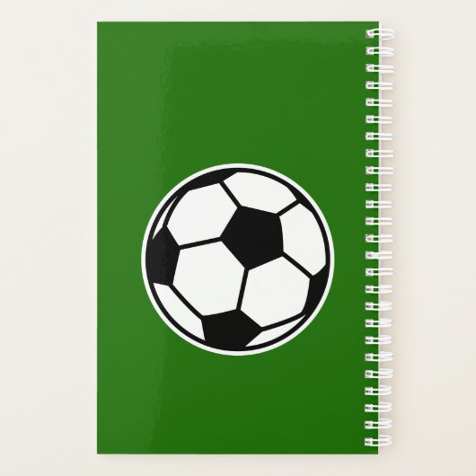Aangepaste voetballer en coach spiraalplanner planner (Achterkant)