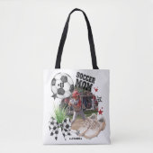 Aangepaste Voetbalmoeder Fotosamenstelling Tote Bag (Voorkant)