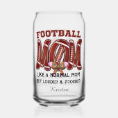 Aangepaste voetbalmoeder sportmoeder Moederdag Blikvorm Glas (Voorkant)