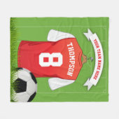 Aangepaste voetbalnaam bewerken Team Fleece Deken (Voorkant (Horizontaal))