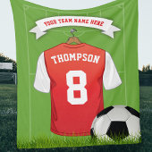 Aangepaste voetbalnaam bewerken Team Fleece Deken