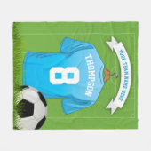 Aangepaste voetbalnaam Team Fleece Deken (Voorkant (Horizontaal))