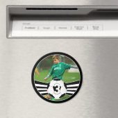 Aangepaste voetbalspeler Foto & Jersey Number Spor Magneet (Insitu (Vaatwasser))