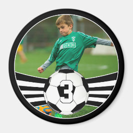 Aangepaste voetbalspeler Foto & Jersey Number Spor Magneet