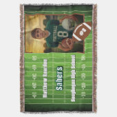 Aangepaste Voetbalspeler Foto Naam Team Jersey Deken (Voorkant Verticaal)