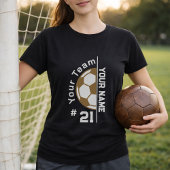 Aangepaste Voetbalspeler Naam Team Nummer Bal T-shirt