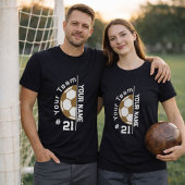 Aangepaste Voetbalspeler Naam Team Nummer Bal T-shirt