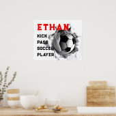 Aangepaste Voetbalspeler Poster (Keuken)
