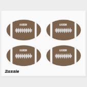 Aangepaste Voetbalstickers  Ovale Sticker (Vel)
