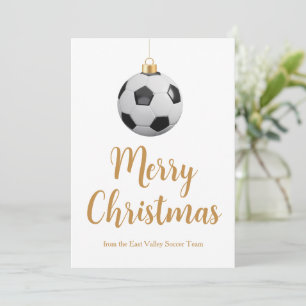 Aangepaste Voetbalteam Prettig Kerstfeest Feestdagenkaart