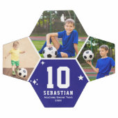 Aangepaste Voetbalteam Speler Foto's en Tekst Voetbal (Enkel)