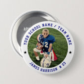 Aangepaste Voetbalteamfoto Ronde Button 7,6 Cm (Voorkant /achterkant)