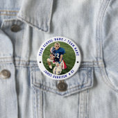 Aangepaste Voetbalteamfoto Ronde Button 7,6 Cm (In situ)