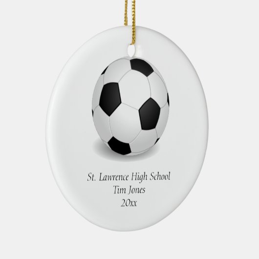 Aangepaste voetbalversiering keramisch ornament (Rechts)