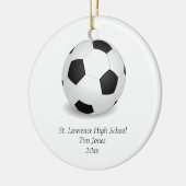 Aangepaste voetbalversiering keramisch ornament (Links)