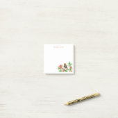 Aangepaste vogel op roze Floral Post Post-it® Notes (Op bureau)