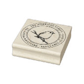 Aangepaste Vogel Ronde Familienaam & Terugkeeradre Rubberstempel (Stempel)