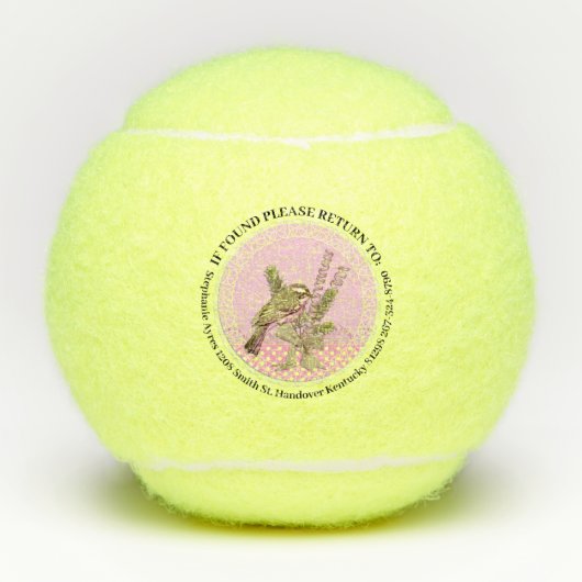 Aangepaste vogel tennisballen (Voorkant)