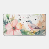 Aangepaste Vogel Waterverf Bureaumat (Voorkant)