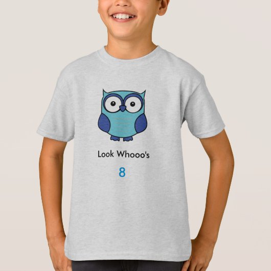 Aangepaste vogeldag blauw met naam t-shirt (Voorkant)