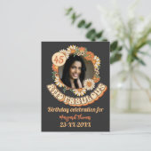 Aangepaste vogeldag Partij Matching Group floral g Uitnodiging Briefkaart (Staand voorkant)