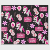 Aangepaste vogeldagUnicorns Cadeaupapier (Vlak)